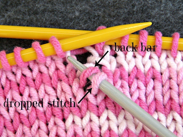 just saying ...: How to save dropped stitches in stocking stitch ...