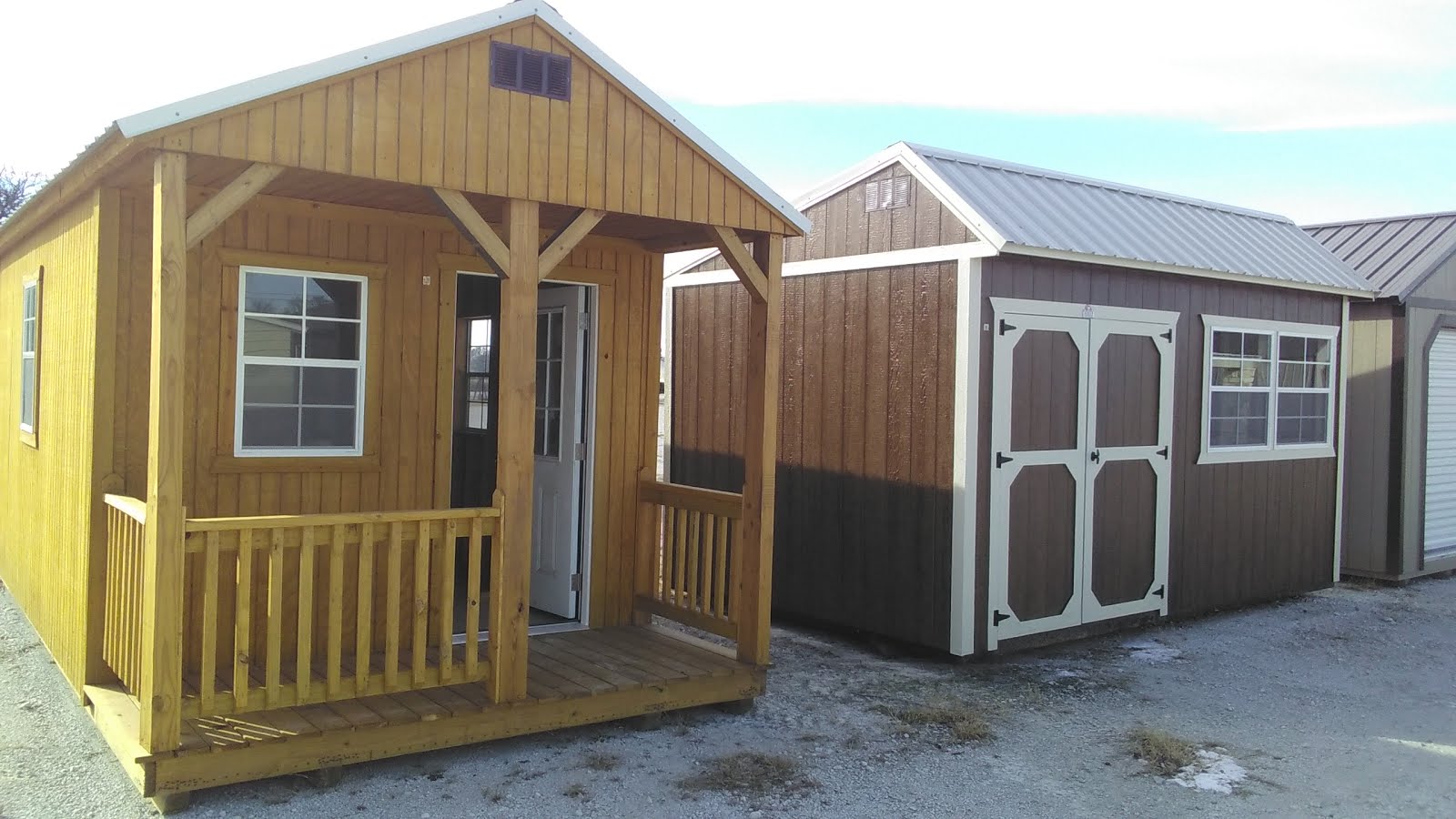 Prices for sheds etc.- including terms for RTO (Rent to Own) posted in all buildings on our lot.