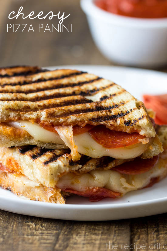 All About Pizzas Cheesy Pizza Panini... if you don't have a panini