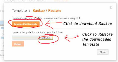 Backup restore new Blogger Template easily