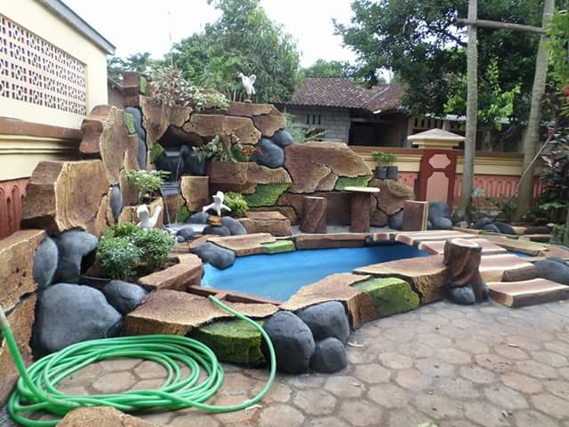 35 Gambar Taman Tebing Air Terjun Buatan - TUKANG TAMAN SURABAYA