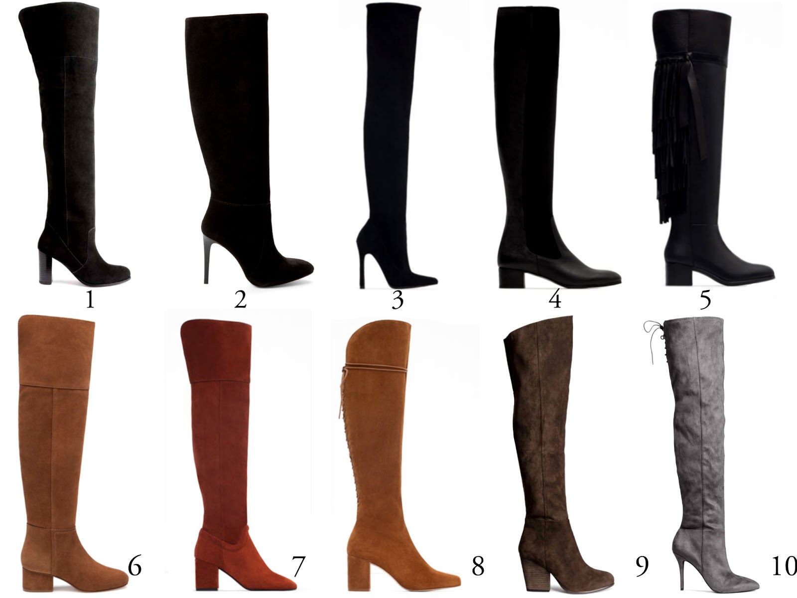 bota de salto fino cano alto