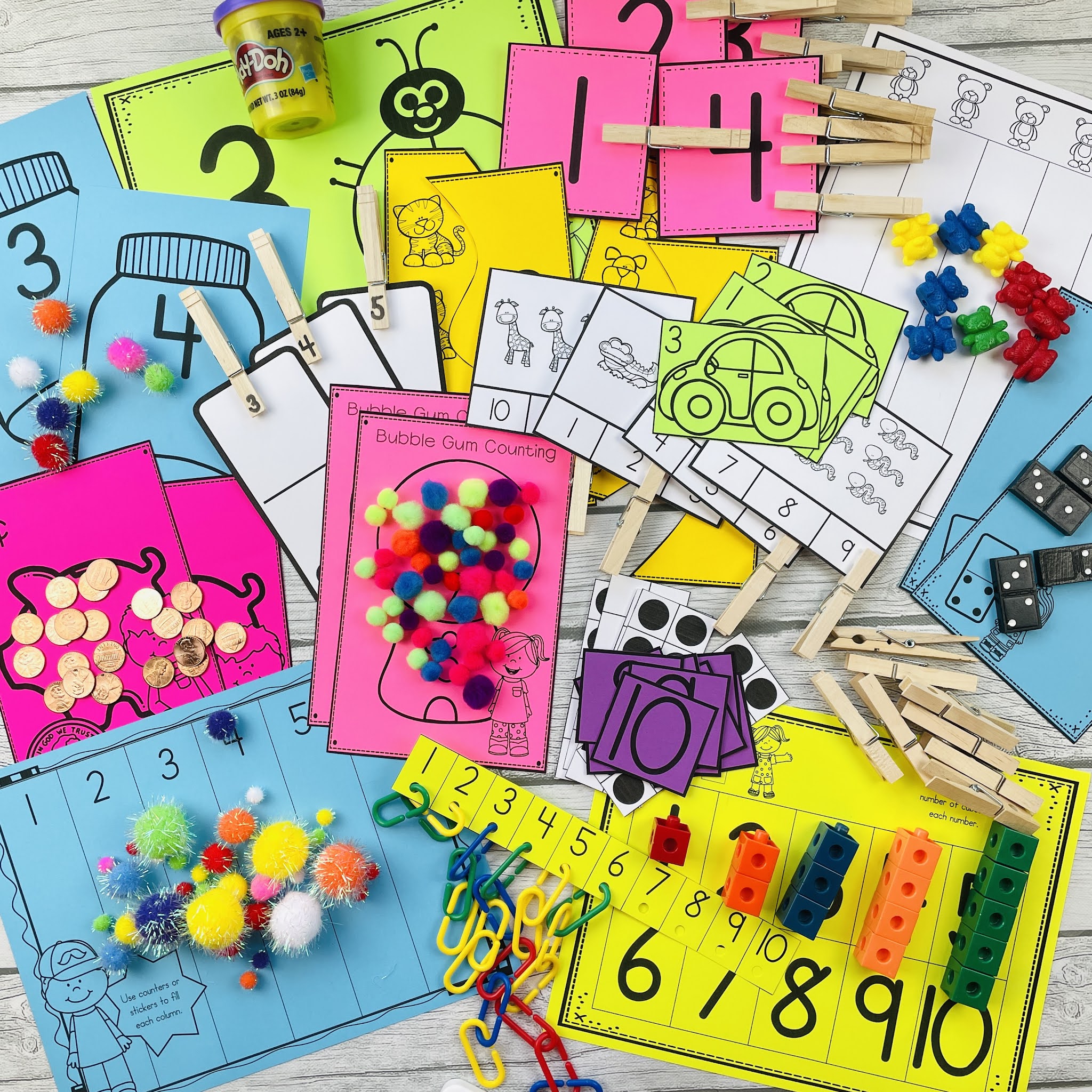 15 Counting and Number Math Centers for Kindergarten Mrs. McGinnis