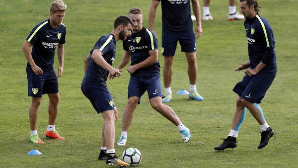 El Málaga vuelve a entrenar con gran ritmo físico