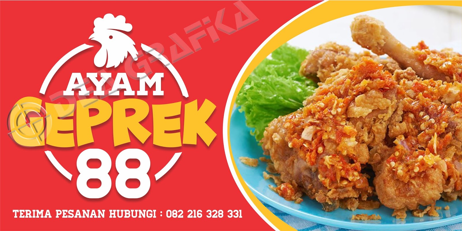 Spanduk Ayam Geprek 88 PERCETAKAN DEA GRAFIKA SUBANG
