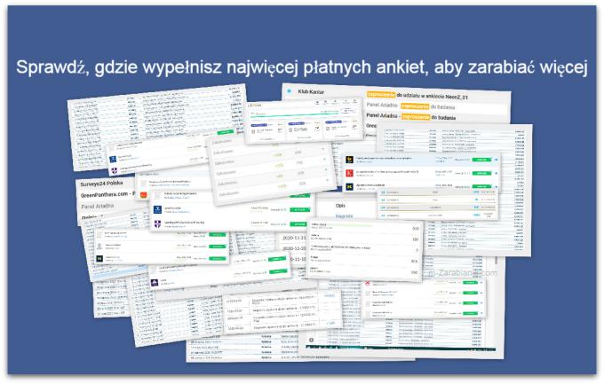 Najwięcej ankiet, zarabianie na ankietach.
