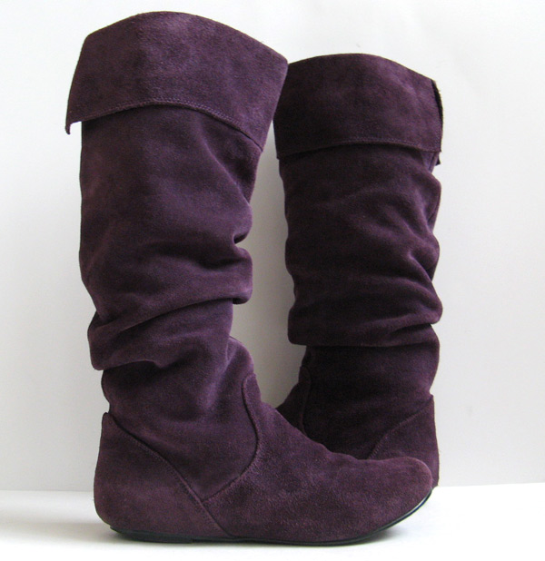 tall purple boots