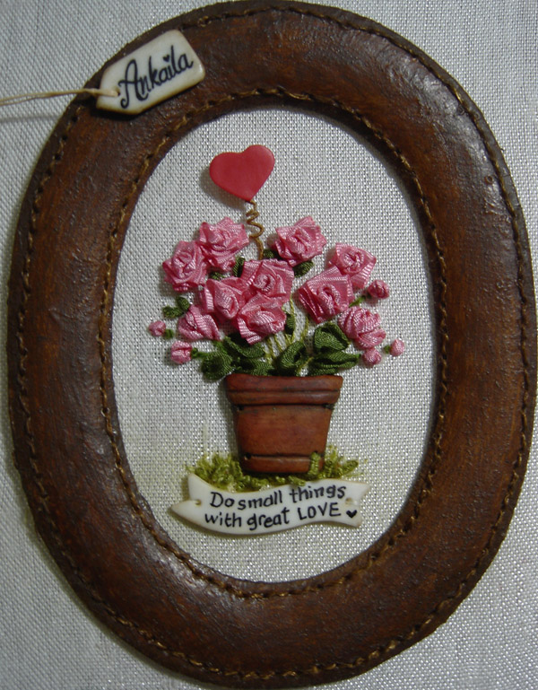 Ankaila Silk ribbon embroidery roses tutorial