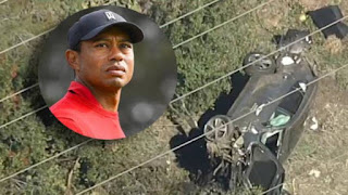 Tiger Woods sale herido tras accidente en automóvil 