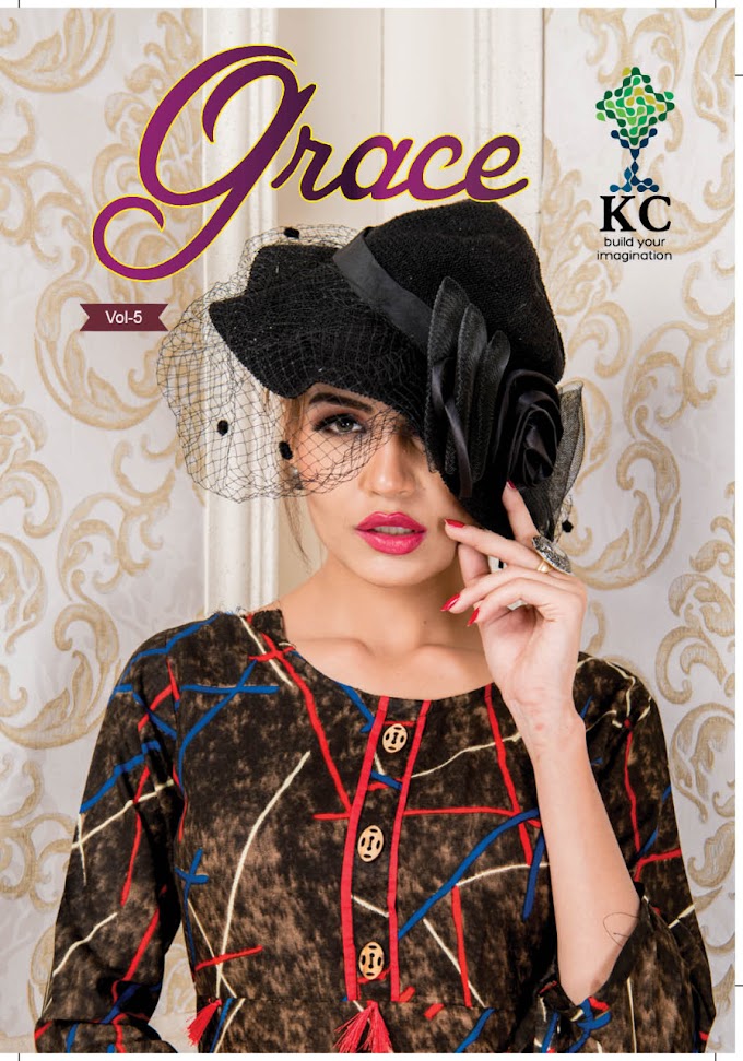 KC Grace vol 5 Rayon Party wear kurtis wholesaler