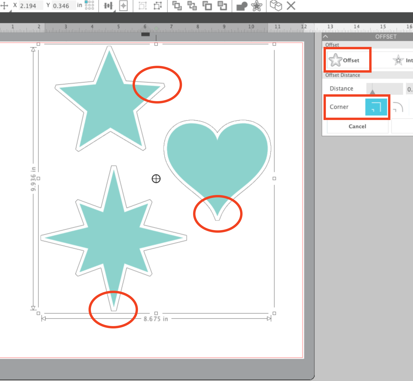 Silhouette Studio Offset Tool Why Are Pointed Corners Square