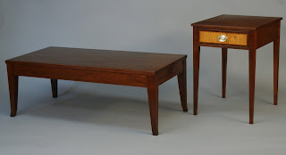 coffee table and end table made of solid mahogany