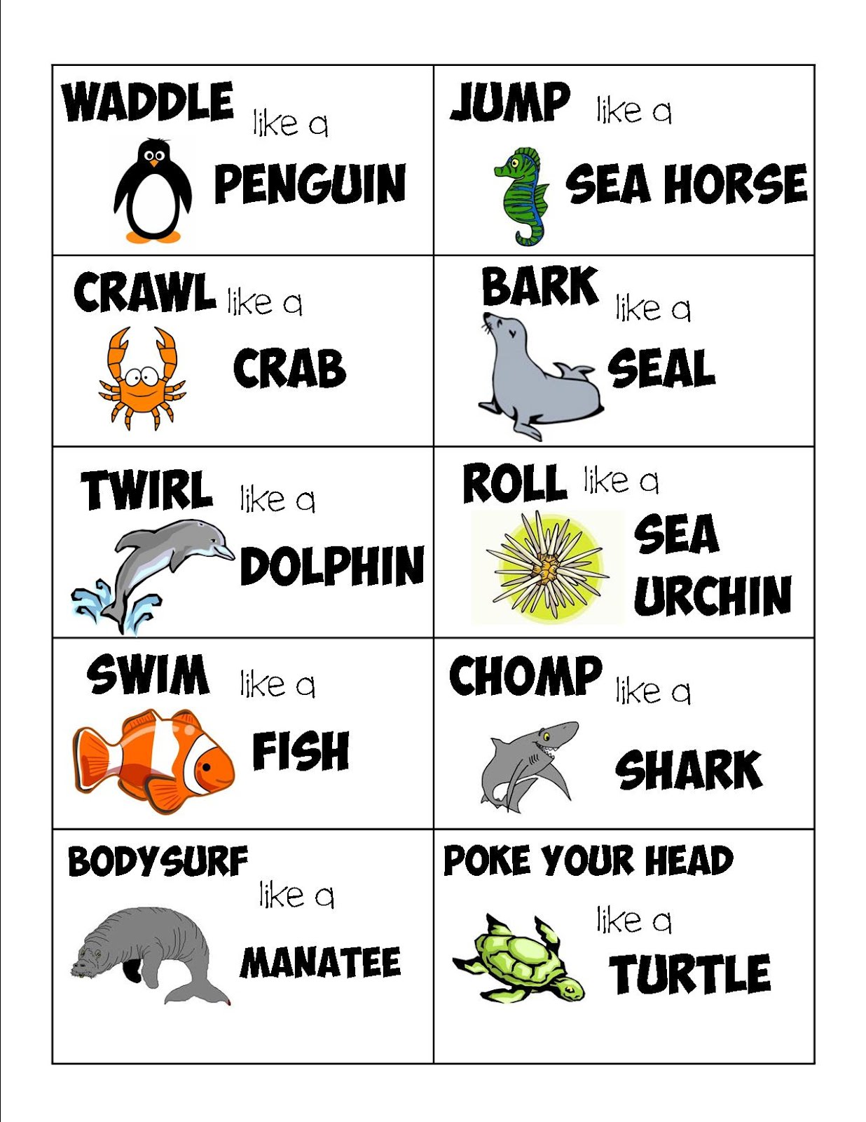  Free Printable Action Cards Free Printable Templates