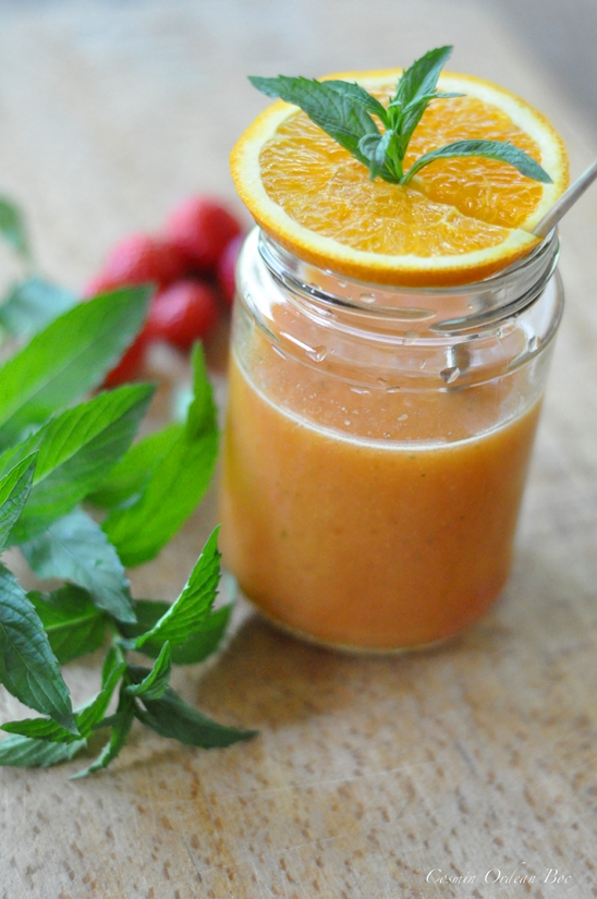 Limonada de portocale, capsune si menta