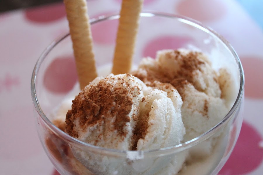 Helado de horchata sin lactosa
