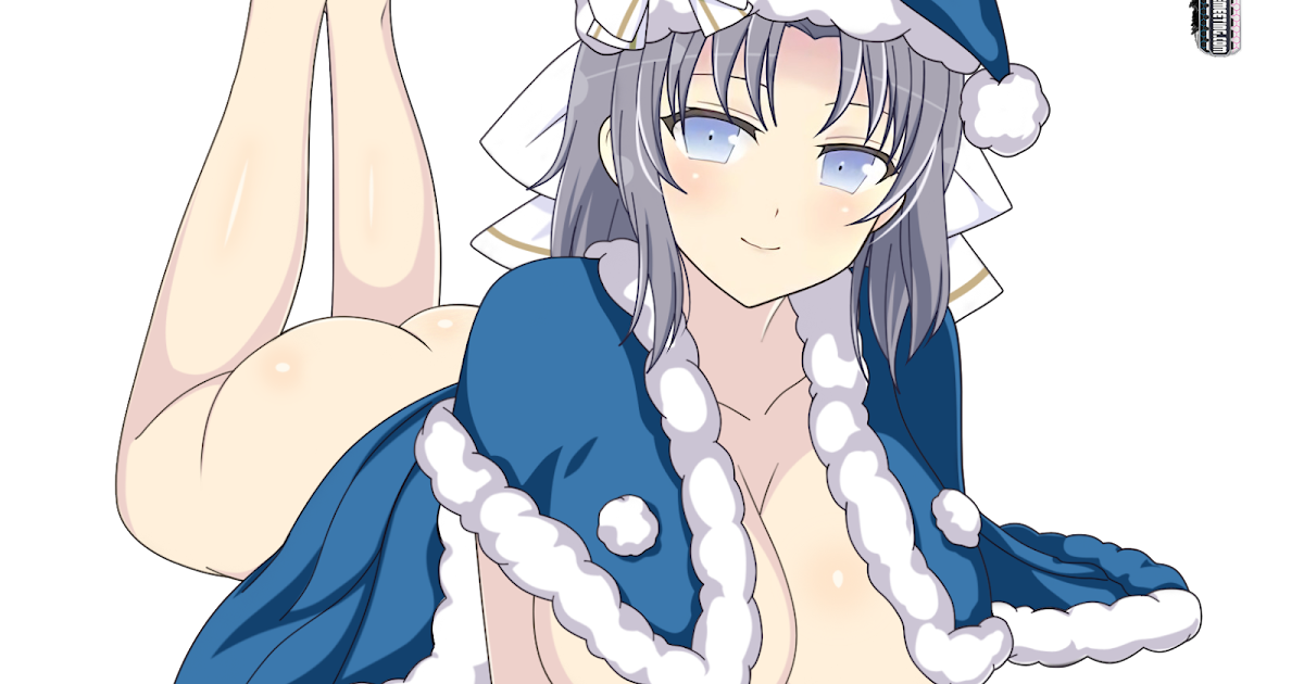 Senran Kagura:Yumi Ultra Sexy Pose Blue X-mas Nopan HD Render.