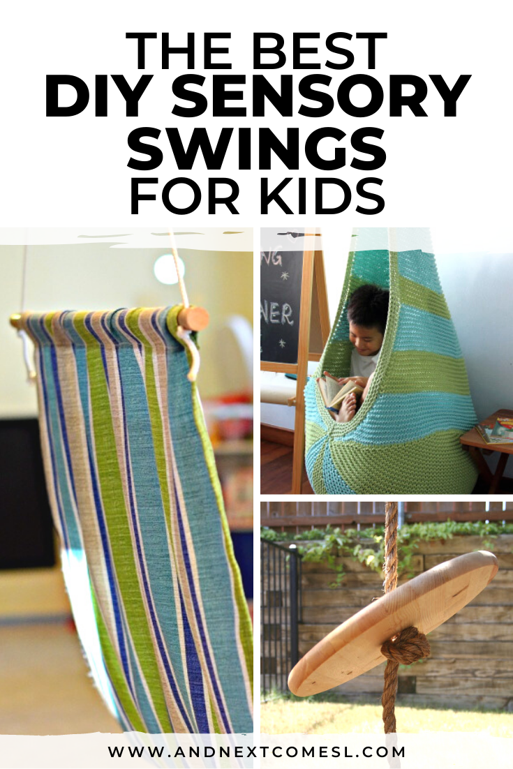Looking for sensory swings for kids? Find out how to make a DIY sensory swing for cheap!