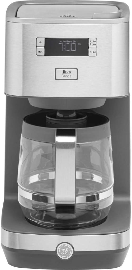 Review GE Drip Coffee Maker with 12Cup Glass Carafe