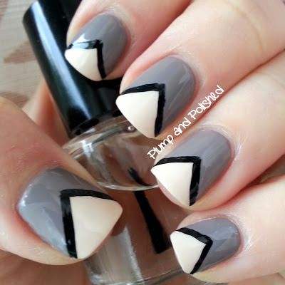 Plump and Polished: Simple Chevron Nail Art