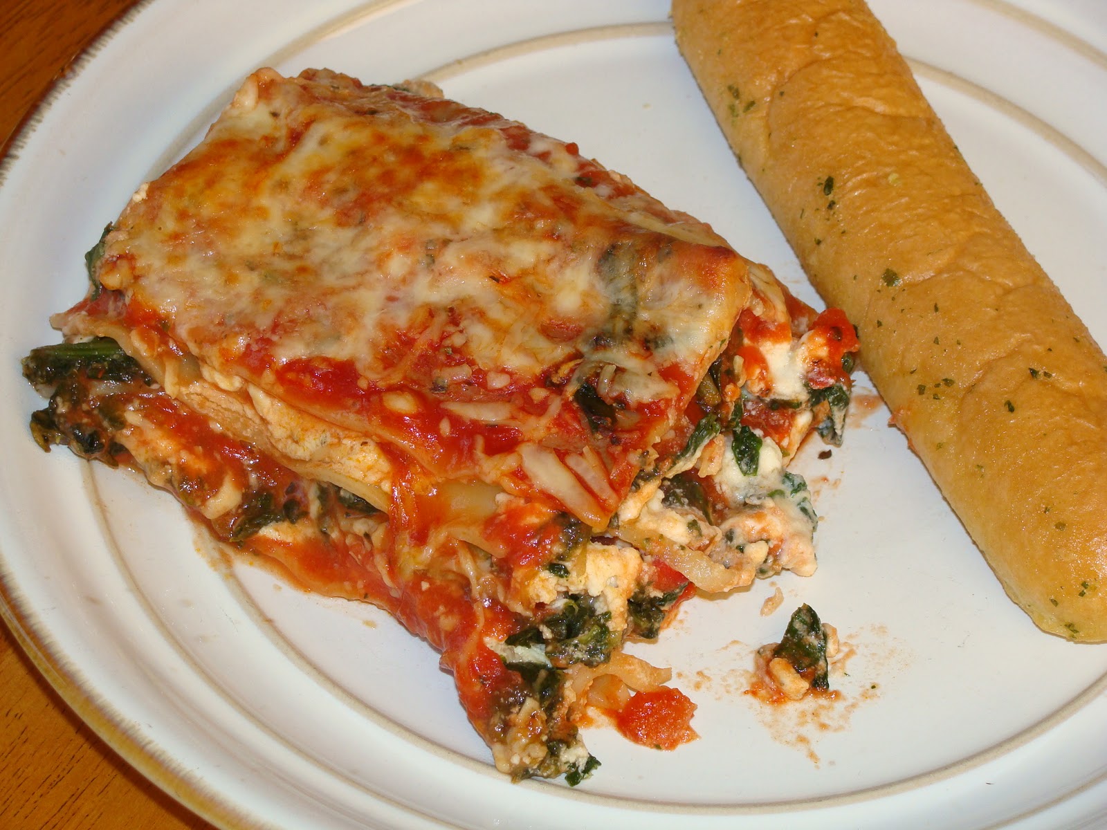 Just Cooking Spinach and Mushroom Lasagna