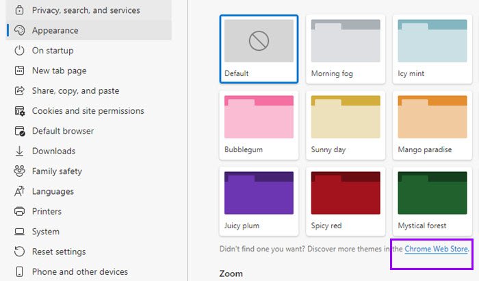 installeer Chrome-thema's op Microsoft Edge 2