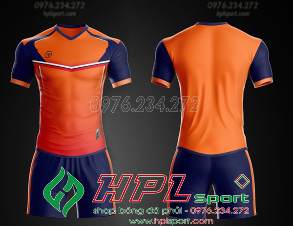 Áo bóng đá ko logo TA Ste màu cam