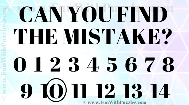 Can you find the mistake? 1 to 9 - Answer