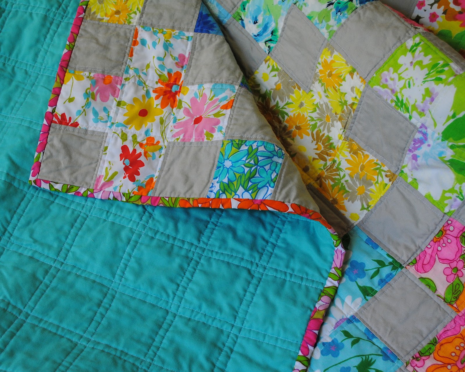 Hideaway Girl CoupleOVintage Sheet Quilts