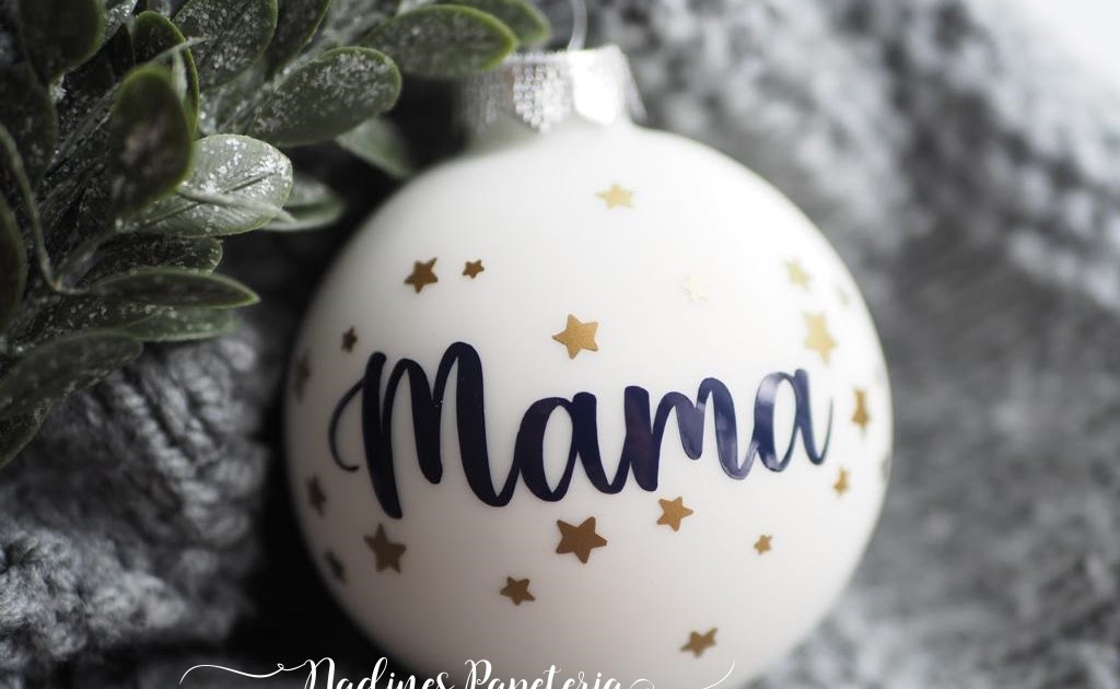 Nadines Papeteria Beschriftete Weihnachtskugeln