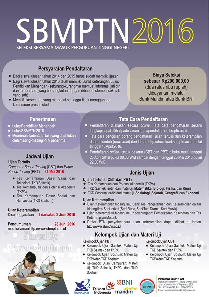 Jadwal Penting Sbmptn 2016 Soal Utbk Sbmptn 2021 Dan Pembahasan Pdf
