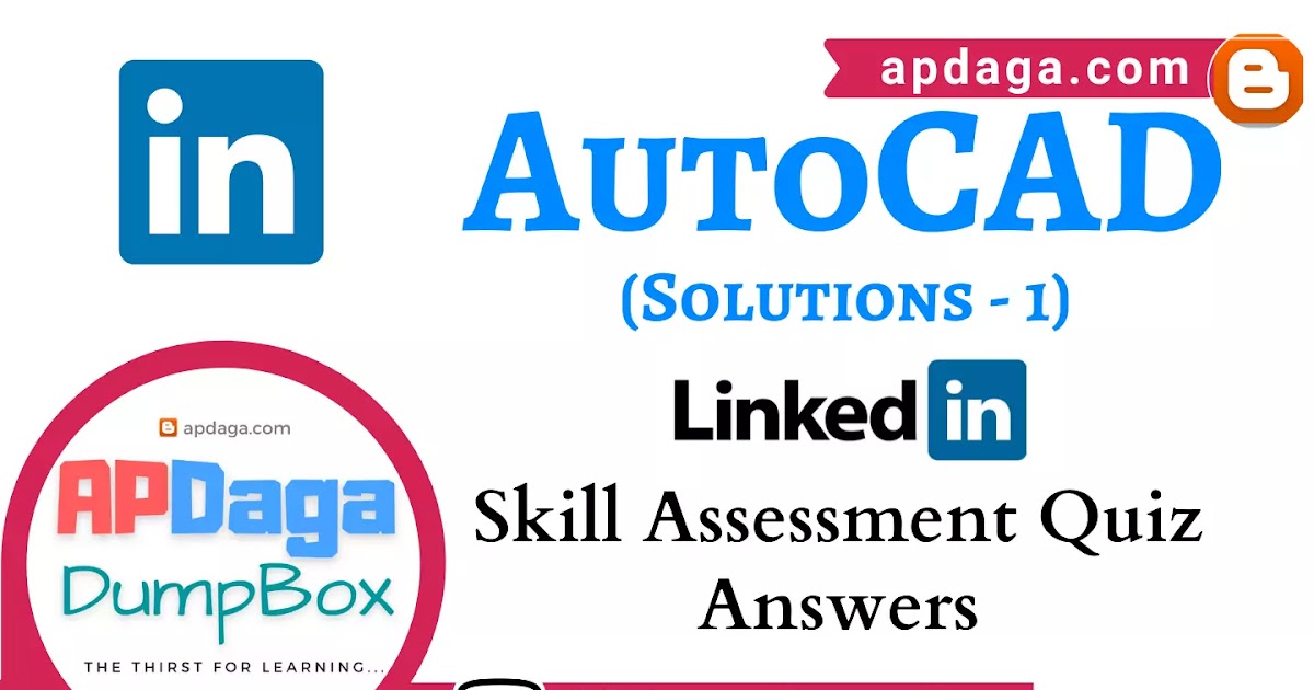 Linkedin Autocad Skill Assessment Quiz Solutions-1 Apdaga
