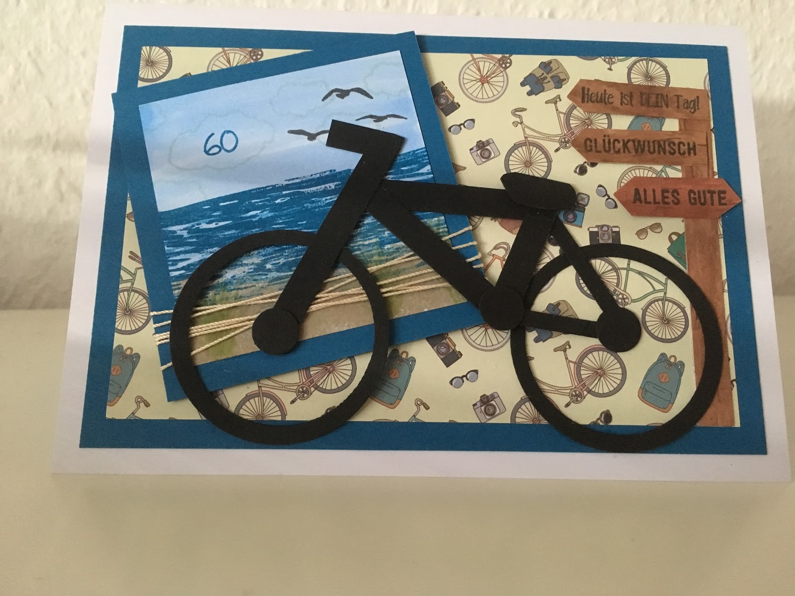 Kristin Stempelmädels "Fahrrad" Karte als Gutschein