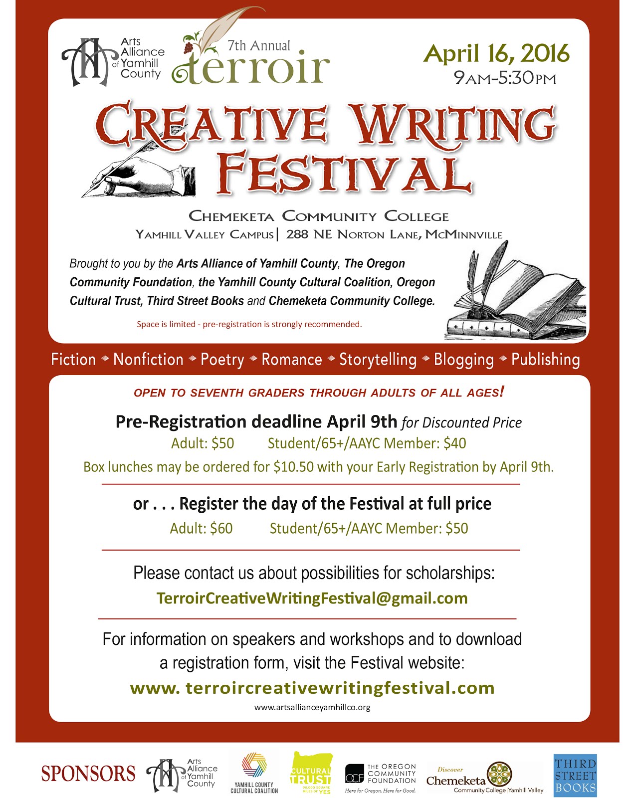creative writing my festival