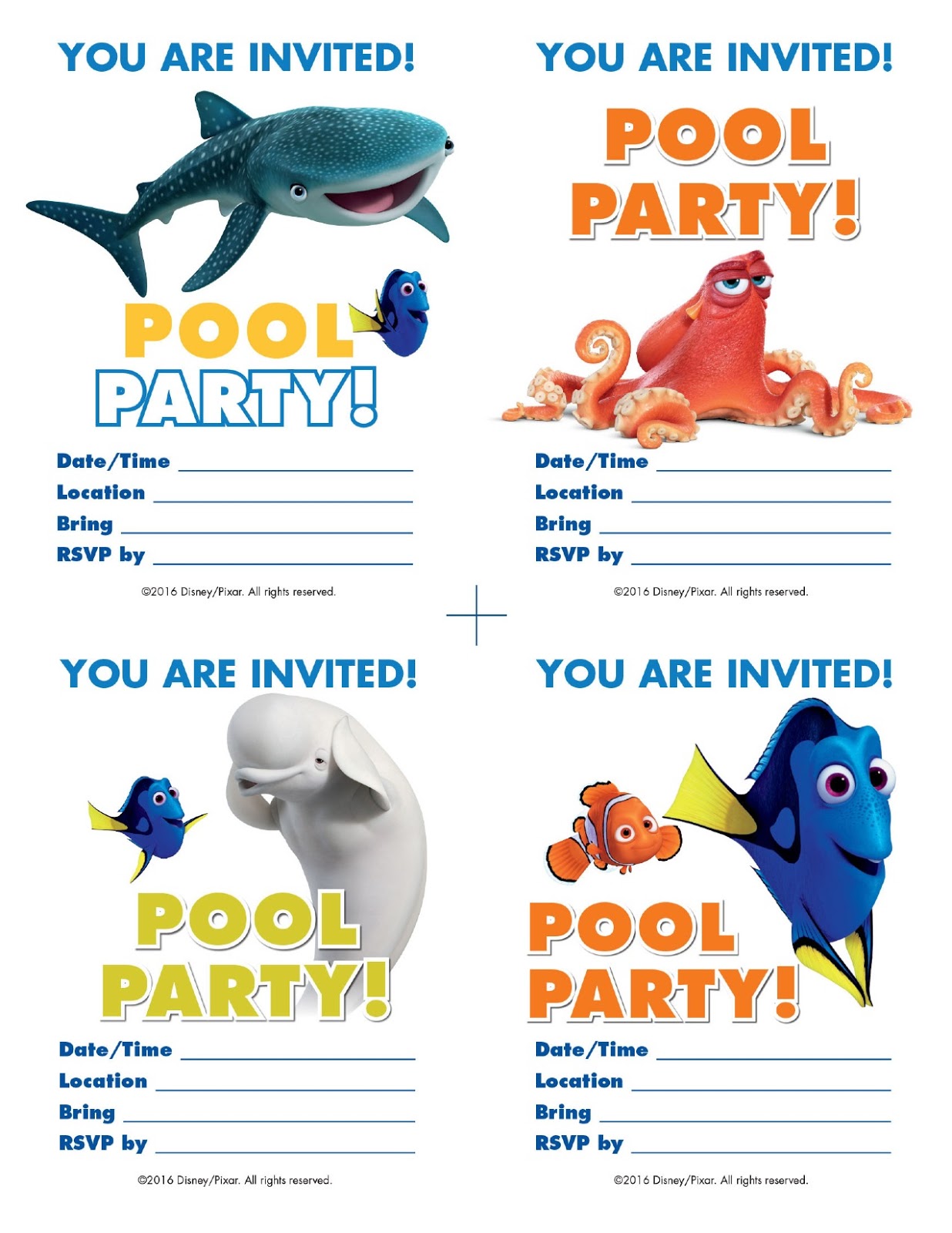 Finding Dory Free Printable Invitation Posters And Games Any Tots Finding Dory Free Printable Invitation Posters And Games Any Tots