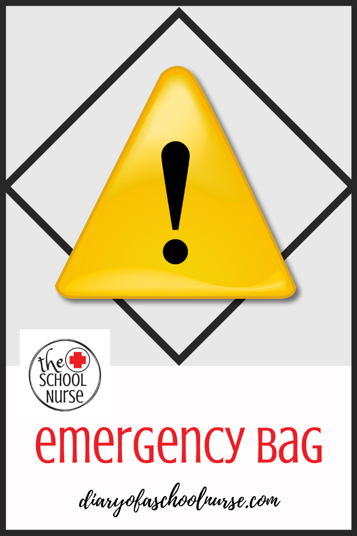 Diary Of A School Nurse Emergency Bag