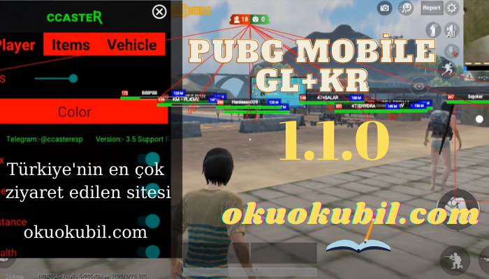 Pubg Mobile 1.1.0 CCASTER PASS ESP Menü GL + KR No Root Sezon 16