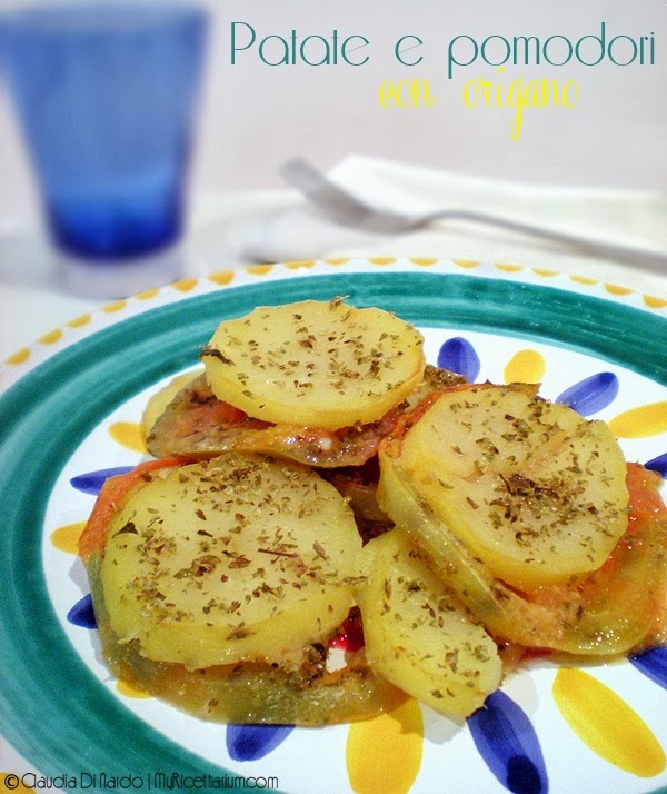 patate e pomodori con origano