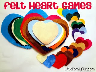 http://www.littlefamilyfun.com/2012/02/felt-heart-games.html