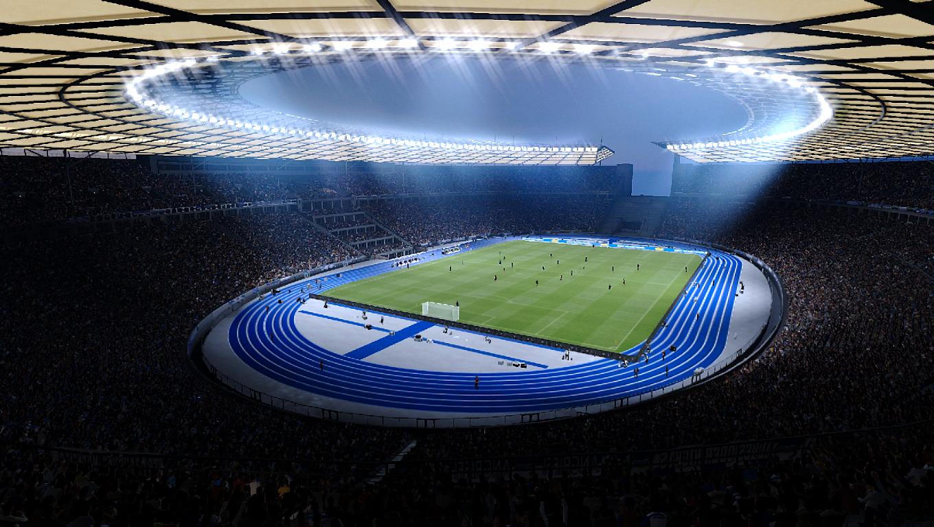 Pes стадионы. Олимпийский стадион Берлин PES 2009. Стадион Hertha. PES 2017 Олимпийский стадион Афины. Олимп 2 стадион PES.