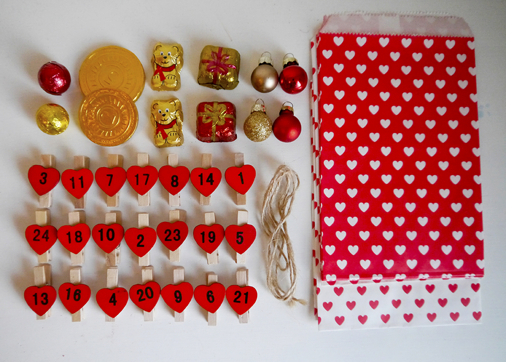 DIY Advent Calendar Ingredients Christmas, Christmas crafting, Christmas DIY, advent calendar, craft, advent