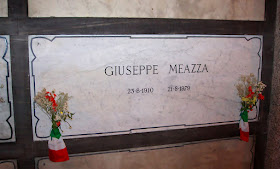 Meazza's tomb at the Monumental Cemetery in Milan