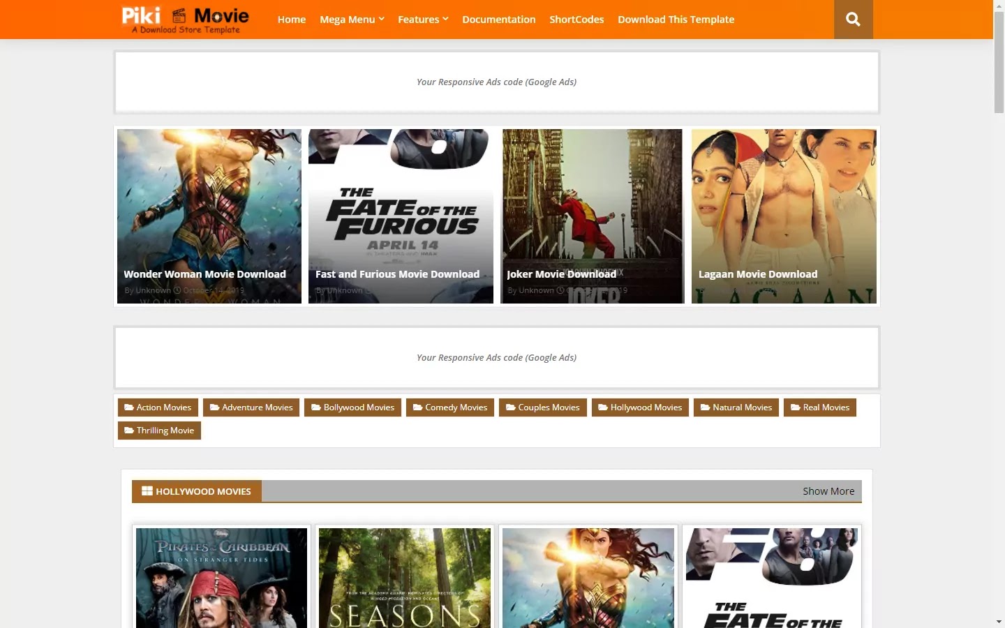 300+ Professional Blogger Templates - Amp, SEO Friendly, Responsive, and Fast Loading Template Piki Movie - Blog & Responsive Blogger Template