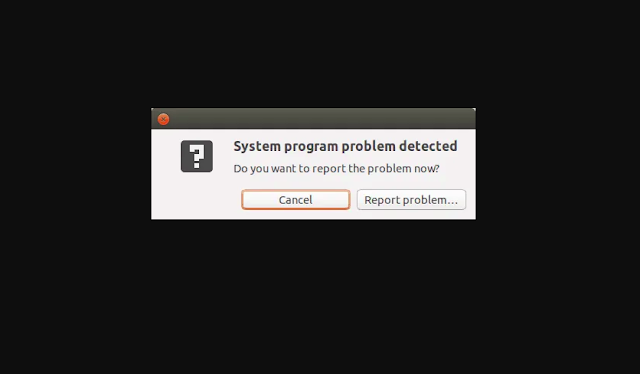 cara memperbaiki system program problem detected di Ubuntu 