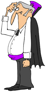 Clipart image of a man in a vampire costume
