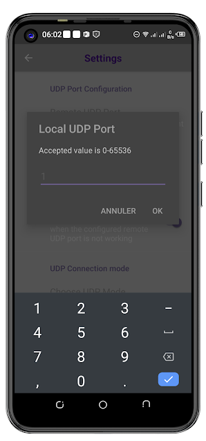 Port UDP local: 1