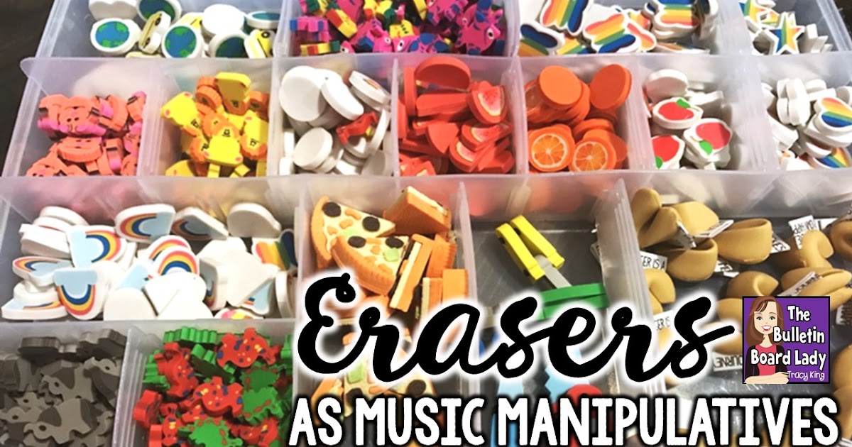 Mrs. King's Music Class Erasers as Music Manipulatives
