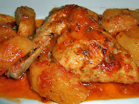 Κοτόπουλο με πατάτες κοκκινιστό στην κατσαρόλα  - by https://syntages-faghtwn.blogspot.gr