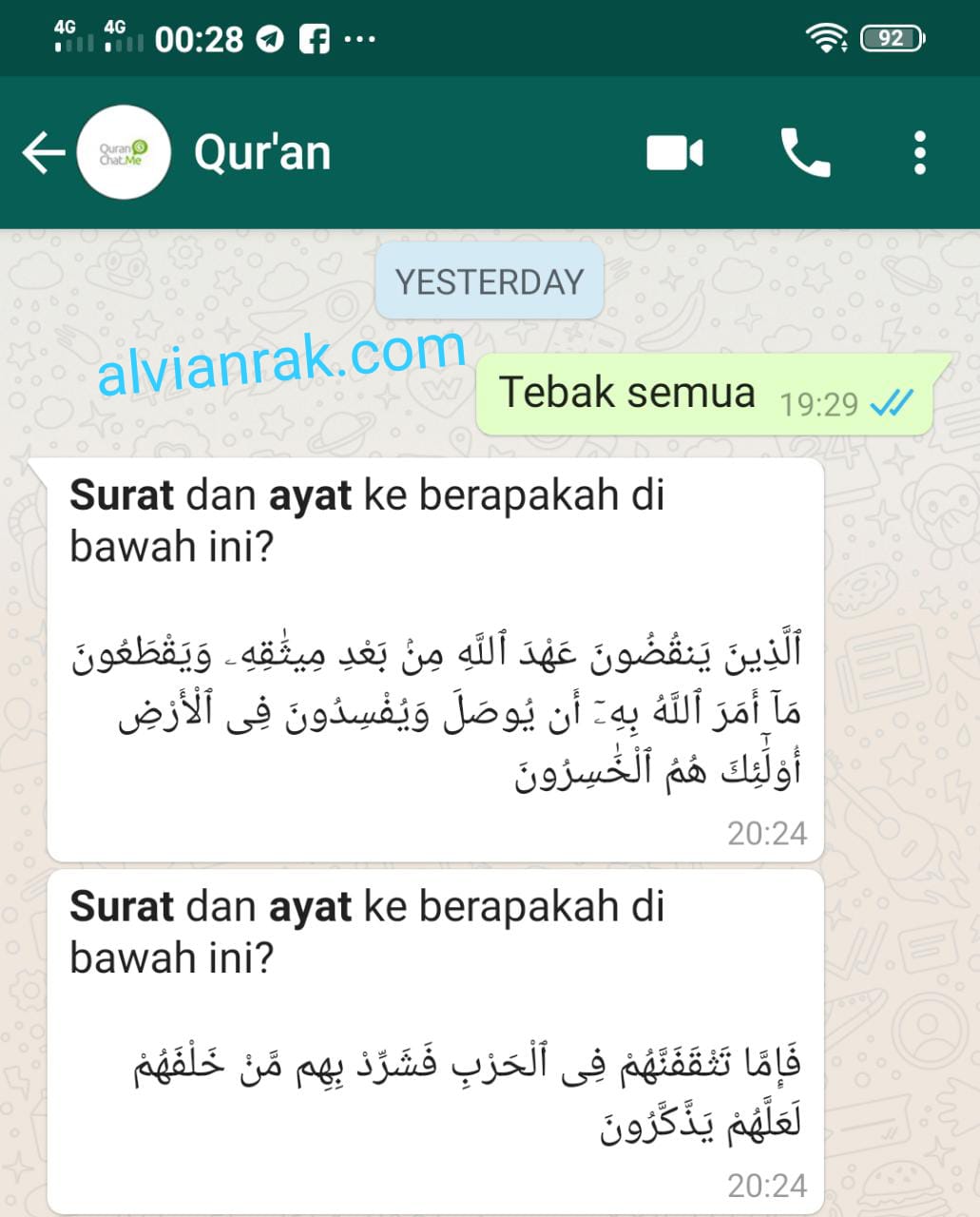 Cara Pasang Bot Al quran di Whatsapp dengan Mudah