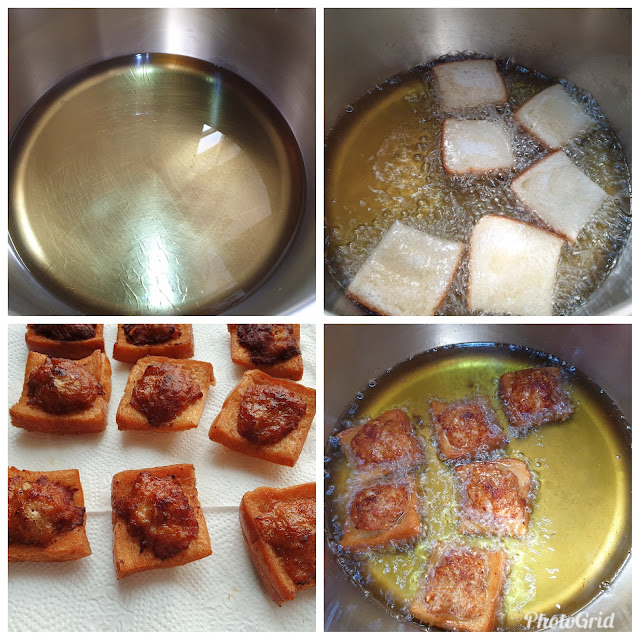 Thai Fried Minced Pork Toasts