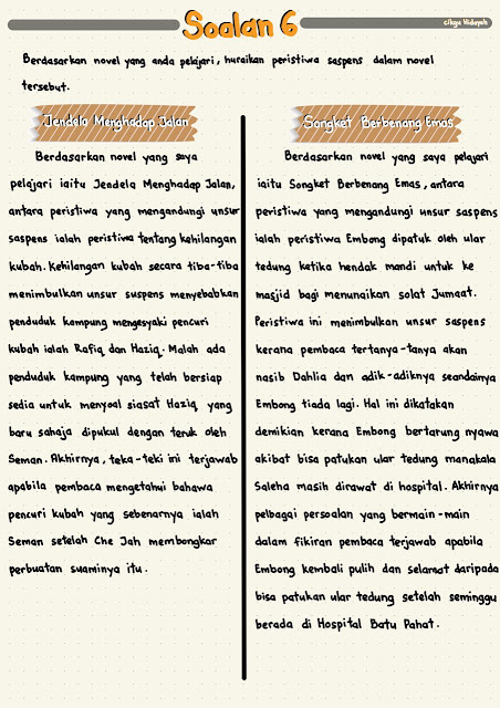 Ckgu hidayah SOALAN NOVEL (CARA MENJAWAB)